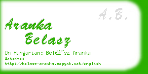 aranka belasz business card